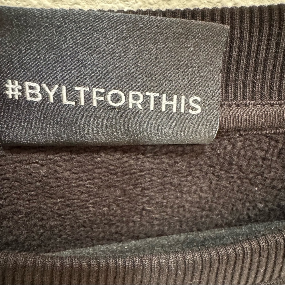 BYLT Women’s Jade Fleece Classic Crew Sweatshirt Black Size XL - Picture 11 of 11